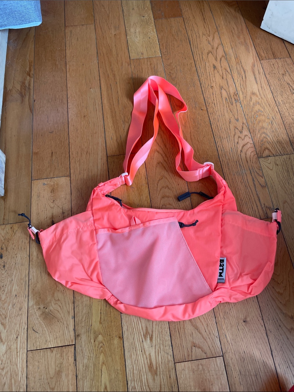 Baboon to the moon Coral Pink Crossbody Sling Bag
